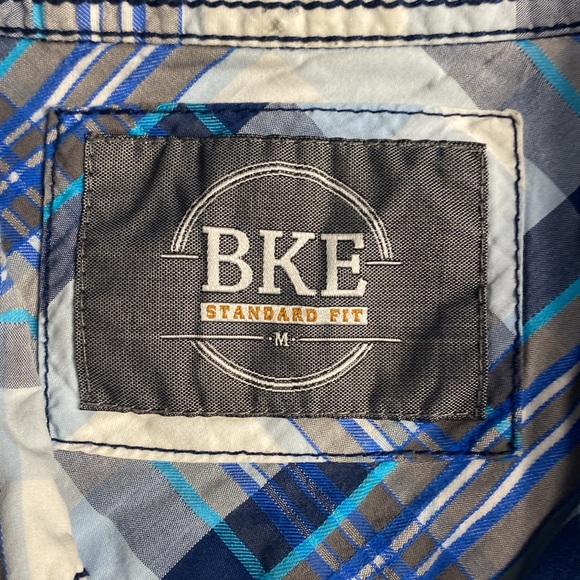 BKE standard fit size M cotton pearl snap down collared shirt cowboy - Picture 5 of 12